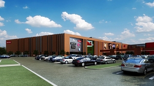 Торгово-развлекательный Центр "Красный Кит" на второй фазе строительства, который расположен в Мытищах