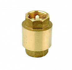 Клапан обратный муфтовый, латунь, пружинный, вода, Ру 10, Т 80оС 32