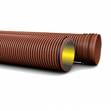 Труба гофрированная двухслойная с раструбом из ПП SN10 290/251 Труба гофрированная двухслойная с раструбом из ПП SN10 290/251
