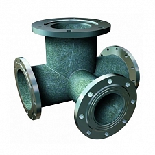 Тройник фланцевый с пожарной подставкой ППТФ 600х100