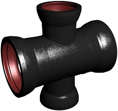 Крест фланцевый чугунный КФ (ВЧШГс ЦПП) Ду 100х100